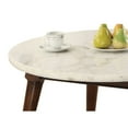 thumbnail image 5 of Acme Gasha Coffee Table White Natural Marble Top & Walnut, 5 of 5
