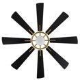 thumbnail image 3 of WINGBO  60 inch Windmill 8-Blade LED Indoor Ceiling Fan Brass & Black, 3 of 5