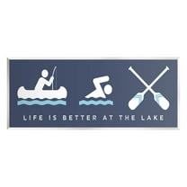 Life Better At Lake Water Fun Typography Graphic Art Unframed Art Print Wall Art