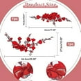 thumbnail image 7 of 2Pcs Ethnic Style Plum Blossom Embroidery Applique Patch Floral Embroidery Sewing on Patches Iron-On Decorative Applique, 7 of 7