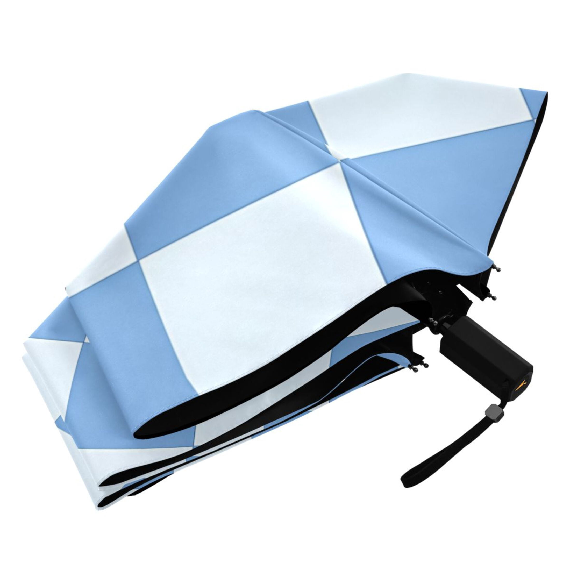 ALAZA Checkered Grid-t7 UPF 50+ Compact Folding Umbrella for Rain Travel Umbrella Packable