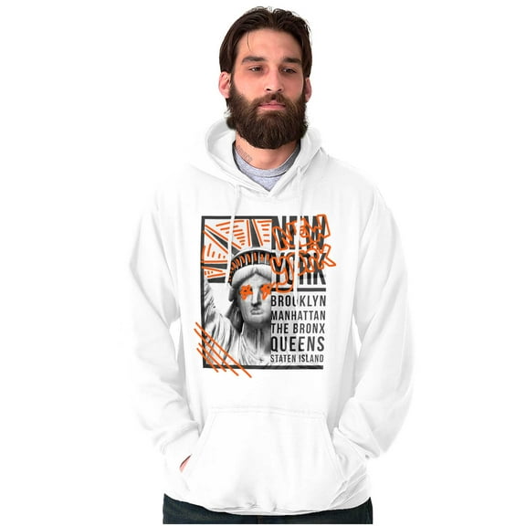 Liberty Stature NY Burroughs Graffiti Hoodie Sweatshirt Women Men Brisco Brands S