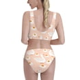 thumbnail image 3 of Picia Geese and Flower Women's High Waisted Bikini Scoop Neck Swimsuit Two Pieces Bathing Suit-Medium, 3 of 8
