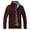 Wine, variant on Aueoeo Men's Cardigan Sweaters Knitted Stand Collar Regular Fitted Jacket Full Zip Fleece Lined Winter Warm Coat on Clearance