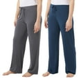 thumbnail image 2 of 32 Degrees Womens Cool Soft Sleep Pants Pack of 2 Size: XXL, Color: Charcoal/Moon Blue, 2 of 5