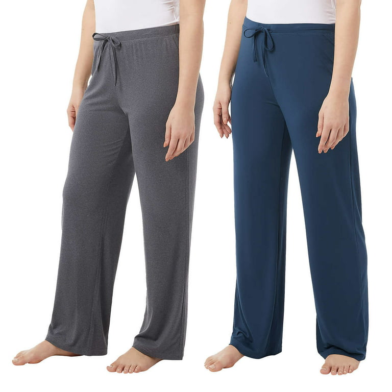 32 Degrees Womens Cool Soft Sleep Pants Pack of 2 Size: XL, Color:  Charcoal/Moon Blue