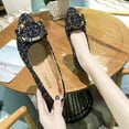 thumbnail image 3 of Femmes Filles Unies Grande Taille à Enfiler Plates Peu Profondes Confort Décontractées Chaussures Simples, 3 of 9