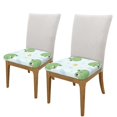thumbnail image 2 of Gaeub Kawaii Frogs Square Chair Seat Covers, Stretch Fitted Printed Chair Seat Cushion Cover for Kitchen, Office-Two Pieces, 2 of 7