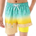 thumbnail image 4 of Tween Kids Swim Trunks With Ice Print Comfortable Elastic Waist Quick Dry Baby Boy Essentials 11-12 Years, 4 of 4