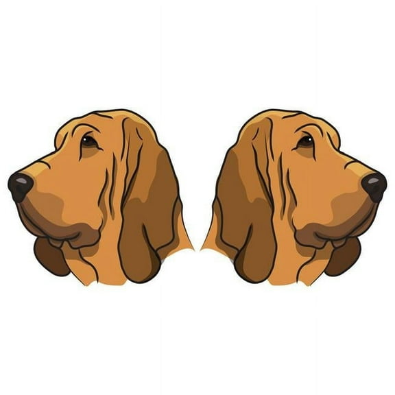 Bloodhound Decal | Indoor/Outdoor | Dog Lover Super Cute Sticker for SUV Windows, Dorm Rooms, Bedroom, Offices | SignMission personalized gift | 2 Pack of 6"
