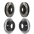 thumbnail image 1 of DS-One Front Rear Coated Drilled Slotted Disc Brake Rotors Kit for Car Hyundai Tucson Kia Sportage KD-100479, 1 of 11