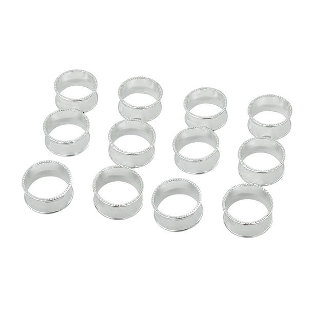 Servilleteros de metal hebillas de servilleta decoración soportes de toalla de mesa para banquete de fiesta 12 unids / bolsa Guardurnaity HA004844-00