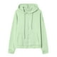 thumbnail image 5 of ICHUANYI Clearance Women Fashion Blouse Long Sleeve Tops Sweatshirt Pockets Hoodied(Mint Green, L) ICHUANYI WER2023080910345, 5 of 6
