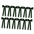 thumbnail image 4 of 12 lazos de terciopelo navideños versátiles para la puerta de entrada de la casa de campo y la escalera. Verde, 4 of 9