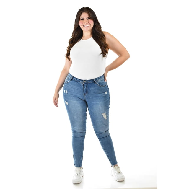 Jeans skinny /Tallas Extras, 178 (Mezclilla claro) azul 40