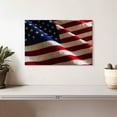 thumbnail image 2 of Elephant Stock Rippled American Flag Wall Art - Horizontal Canvas Wall Art - Living Room Wall Decor - Flags Canvas - Red And Blue Decor - 12" x 8", 2 of 4