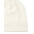 thumbnail image 2 of No Boundaries Women's Flat Knit Winter Beanie, Winter White, 2 of 3