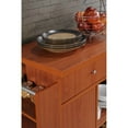 thumbnail image 4 of Hodedah Kitchen Island W/Spice Rack & Towel Rack-Finish:Chocolate-Grey, 4 of 11