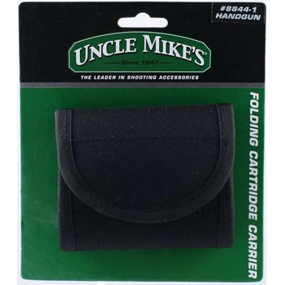 Uncle Mike's Folding Nylon Cartridge Carrier Handgun, Ammunition Cases & Holders, Black