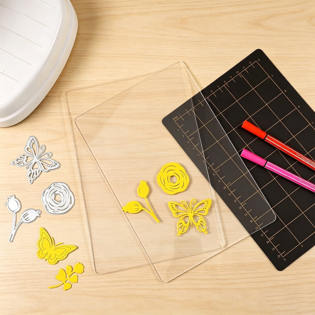 Miiottaa Clear Acrylic Cutting Mat with Magnetic Sheet For Scrapbooking Card Making