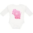 thumbnail image 3 of Inktastic Wisconsin Silhouette Mandala Boys or Girls Long Sleeve Baby Bodysuit, 3 of 5