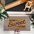 thumbnail image 2 of Buganda Beige and Black Striped Area Rug, 2'4"x3'7" Washable Cotton Indoor Outdoor Rugs for Living Room, Kitchen, Patio, All Season Home Decor, 2 of 9
