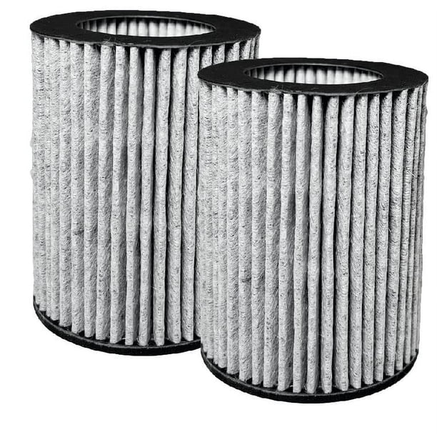 Nispira 2-en-1 AM-1A HEPA con reemplazo de filtro de carbono activado para los tres Musketeers III M Mini Purificador de aire portátil para el escritorio de automóviles, 2 paquete Nispira AM1A2