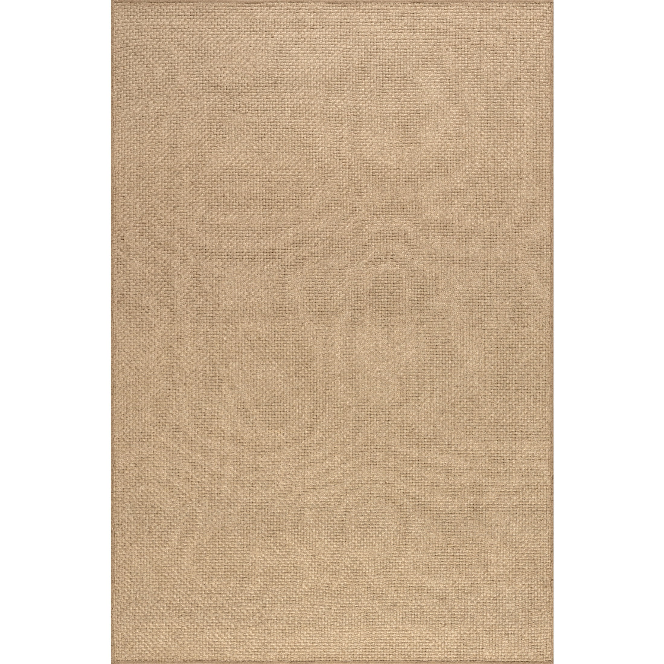 nuLOOM Ainara Solid Handmade Jute Area Rug, 6' x 9',  Natural