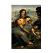 Trademark Fine Art Leonardo da Vinci Virgin and Child with St.Anne Canvas Wall Art - 16x24