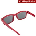 thumbnail image 7 of Global Vision Reading Glasses +3.0 Magnification Red Frame w/ Clear Lens & Matching Polarized Clip-On Shades, 7 of 7