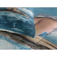 thumbnail image 3 of Ambesonne Mermaid Quilted Coverlet 3 Pcs, Mythical Sea Graphic, King Size, Navy Blue White, 3 of 4