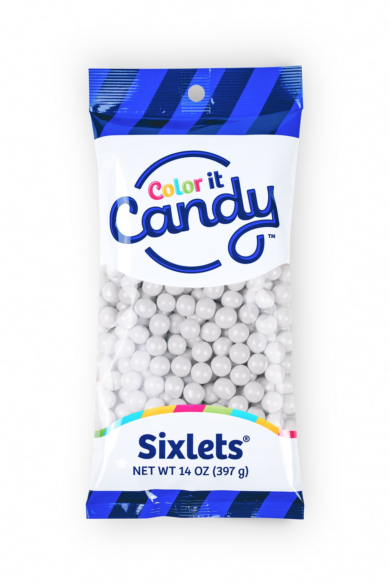 Color It Candy White Decorative Candy Buffet Sixlets, 14 oz