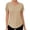 Khaki, variant on Womens Workout Tops Full Back Coverage Athletic Shirt Quick Dry Short Sleeve T Shirts V Neck Gym Yoga Tunic Khaki L(L)