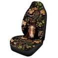 thumbnail image 5 of Uourmeti Horse Camo Leaves Print Car Seat Protector Fade Resistant Car Seat Cover Anti-Aging Anti-Scratch 1 pcs Compatible with Auto Suv, 5 of 6