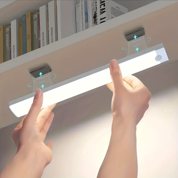 4 Inch USB Powered Under Cabinet Lighting, Tool-Free Mount Dimmable LED Strip for Pantry & Workspace(White)