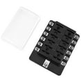 thumbnail image 3 of 12 Way Fuse Block 12 Circuit Fuse Box Holder Automotive Fuse Panel with LED Warning Indicator Waterpoof Fuse Panel Board for 12V/24V Automotive Truck Boat Marine RV Van Vehicle, 3 of 11