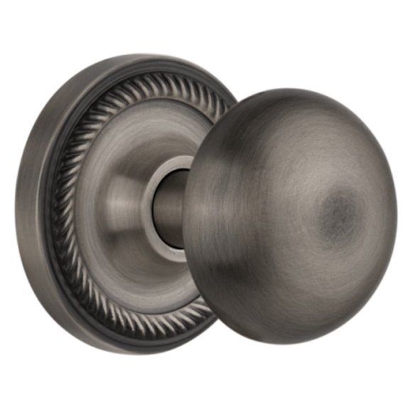 Nostalgic Warehouse Ropnyk_Sd_Nk New York Solid Brass Single Dummy Door Knob - Grey