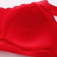 thumbnail image 6 of YWDJ Bras for Women Sleeping Closure in Back Sleep Bras No Underwire Comfy Bras Wide Strap Full Coverage Push up Wrap Lounge Bras Padded Comfortable Bras Comfortable Bras Red XL, 6 of 9