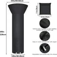 thumbnail image 2 of Patio Heater Covers with Zipper and Storage Bag Waterproof Dustproof Wind-Resistant Sunlight-Resistant Snow-Resistant Black, 2 of 6