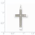 thumbnail image 2 of 14K White Gold Laser Designed Cross Pendant, 2 of 2