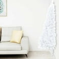thumbnail image 1 of vidaXL Artificial Half Pre-lit Christmas Tree with Ball Set White 120 cm, 1 of 5