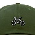 thumbnail image 2 of Dalix Bike Embroidered Bicycle Cotton Baseball Cap Adjustable Dad Hat Mens in Olive, 2 of 5