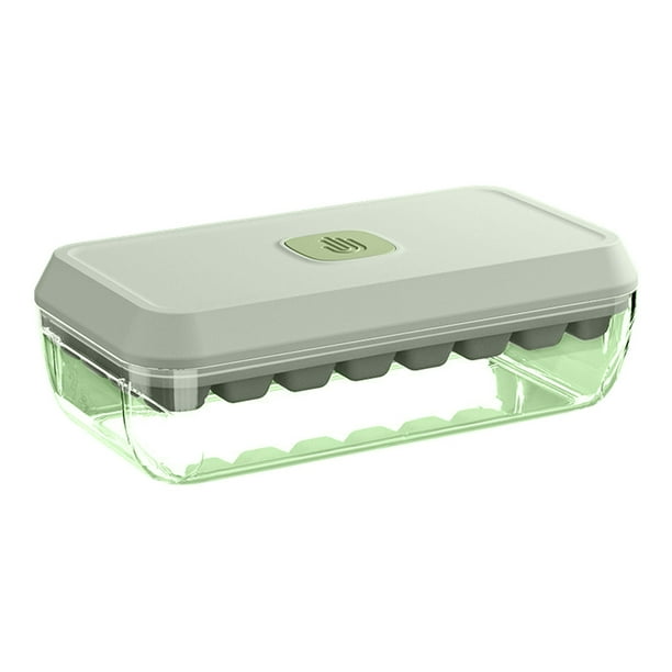 Bandeja con tapa. Fabricador de hielo de silicona de gran capacidad para obtener cubitos de hielo perfectos.