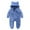 Blue, variant on Herrnalise Toddler Baby Boys Girls Color Plush Cute Bear Ears Winter Thick Jumpsuit Romper, clearance under $10