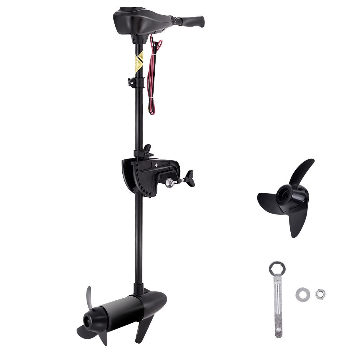 Costway New 86lbs Freshwater Transom Mounted Trolling Motor 36" Shaft