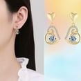 thumbnail image 5 of 0.5 Carat Moissanite Drop Earrings for Women Lab Created Diamond Earrings Dangle Moissanite Dangle Earrings 925 Sterling Silver Diamond Dangle Earrings for Wedding Bridal Prom, 5 of 7