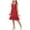 Red, variant on Fancifize Girls Summer Tank Dress Casual Crewneck Shift Sleeveless Dresses Kids Knee Length Ruffle Hem Sundress