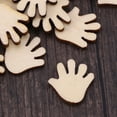 thumbnail image 3 of MLINS 50pcs Cartoon Palm Shape Wooden Pieces Cutouts Craft Embellishments Wood Ornament Manual Accessories for DIY Art, 3 of 8