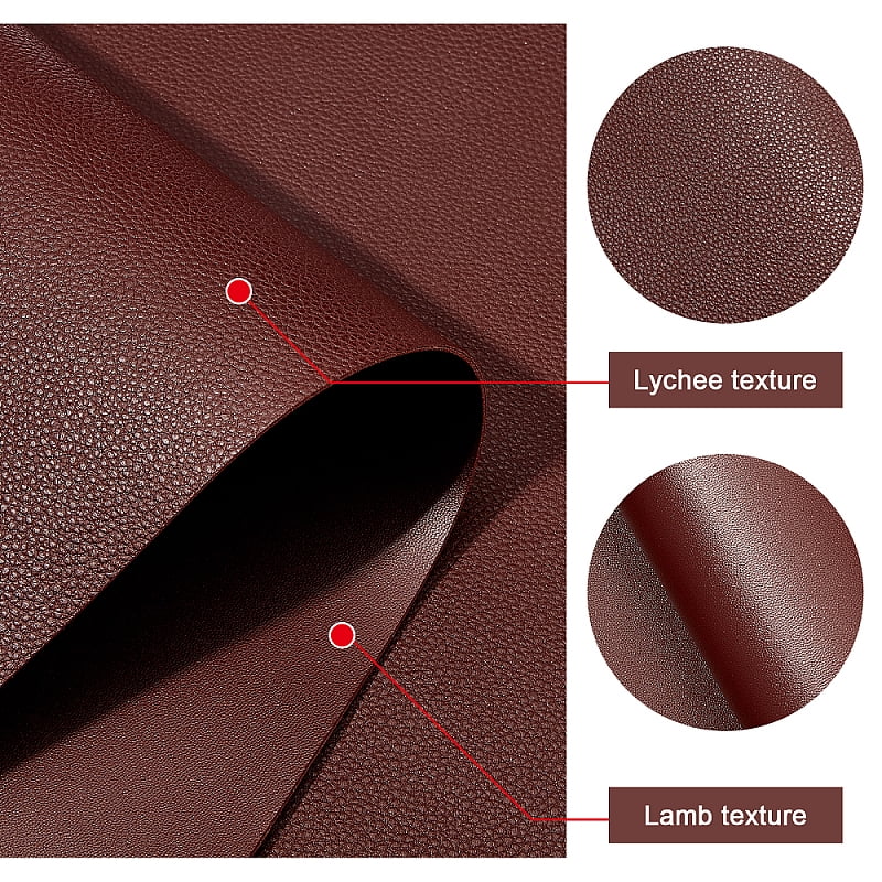 Imitation Leather Fabric for Garment Accessories Coconut Brown 135x30x0.12cm for DIY Imitation Leather
