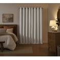 thumbnail image 3 of SUNSHIELD SIGNATURE Colton 100% Blackout Curtains for Living Rooms, Single Curtain Grommet, 50” x 63”, White, 3 of 7